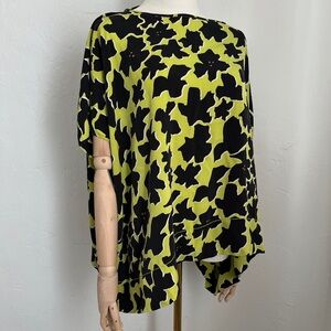 DVF - Floral Print Women's Top - Black and Green